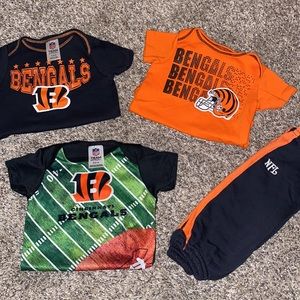 NFL Bengals Baby Outfits Onesies 0-3M